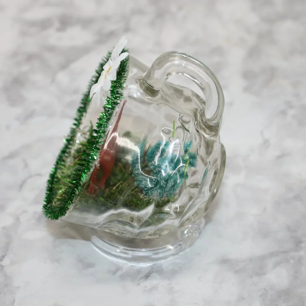 HAND CRAFTED Horse Decor Ornament Upcycled Cup Equestrian Farmhouse Daisy